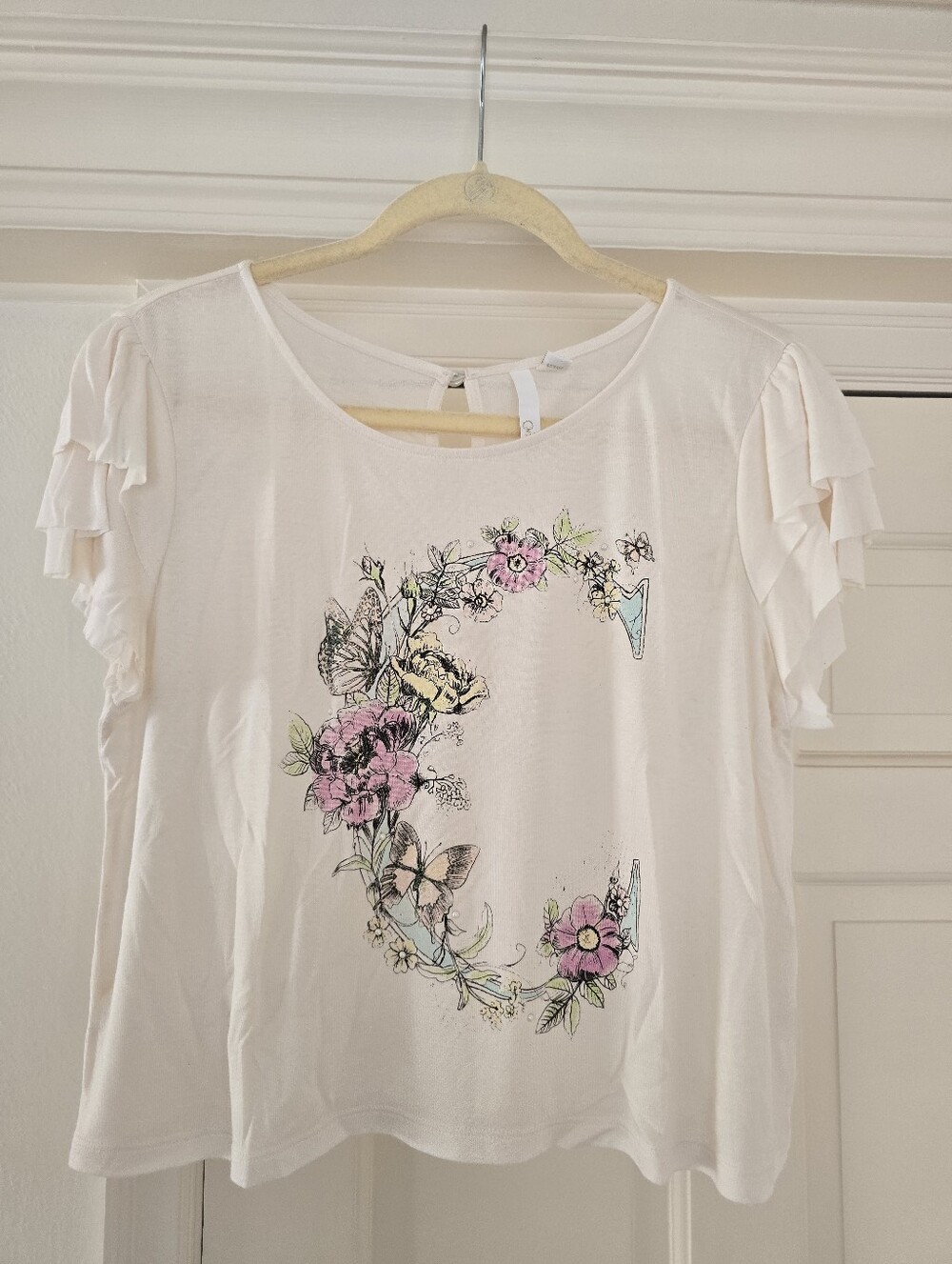 Disney Cinderella Flutter Sleeve Juniors Crop Top